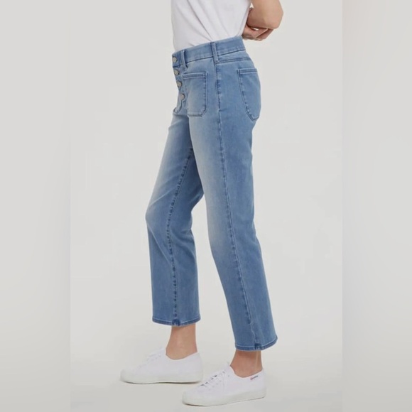 NYDJ Waist Match Marilyn Straight Ankle Jeans w/ Button Fly - Picture 3 of 6